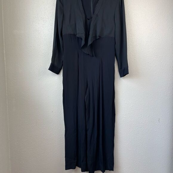 Vintage Traces Black Dress Jumpsuit Size 10 EUC - Picture 3 of 8